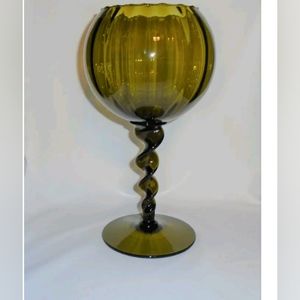 Empoli pedestal vase/goblet art glass